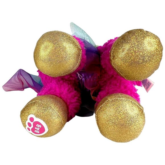 Build A Bear Pink Sparkle LlamaCorn Plush Llama Unicorn Rainbow Net Outfit Toy - Picture 10 of 11